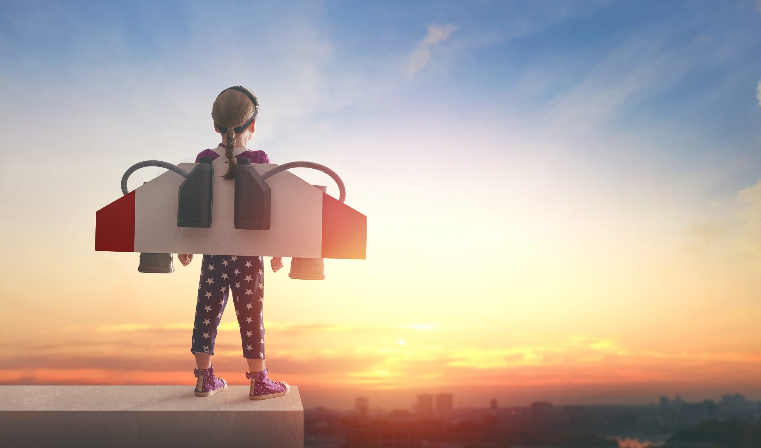 Women in Aviation Girl with Airplane Wings